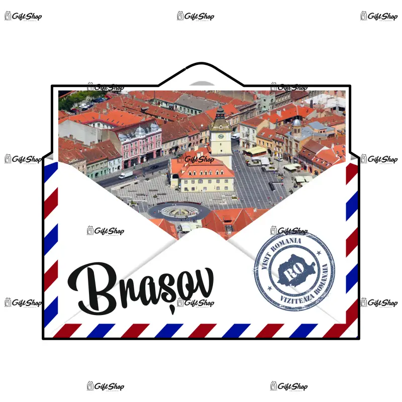 Brasov ,romania, plic, magnet frigider mgs132